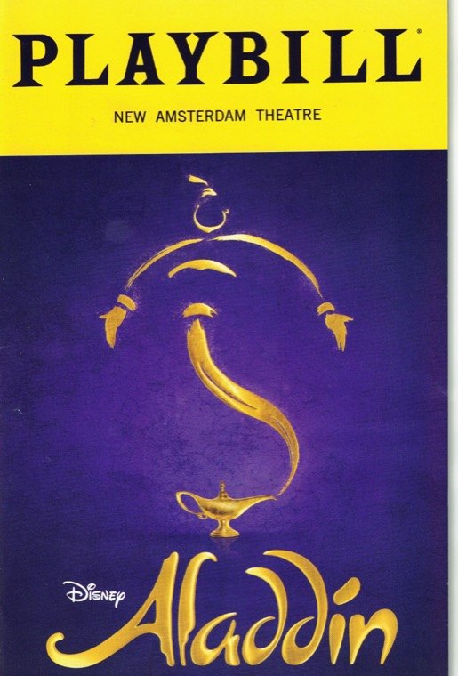 My Playbill for Aladdin