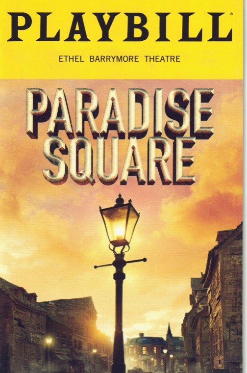 My Playbill for Paradise Square