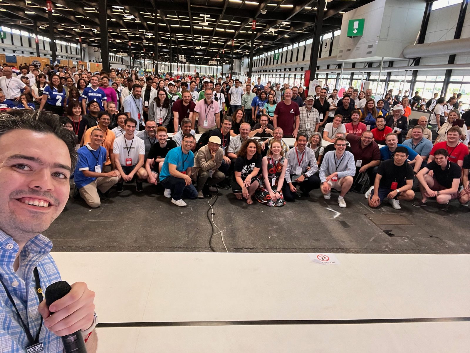 RoboCup 2023 Opening Ceremony in Bordeaux, France, where we were happily visited by most of the members of the RoboCup Federation Board of Trustees for the first time.